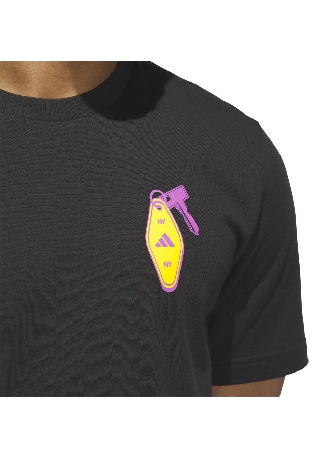 اديداس تيشيرت رجالي أسود مطبوع - Image 5